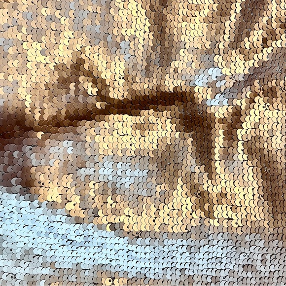 Banana Republic matte Rose Gold Holiday NYE sequin skirt size 14 Immediate Ship! - Picture 6 of 7